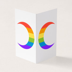 Regenbogen-Stolz-Halbmond-Grußkarte Visitenkarten
