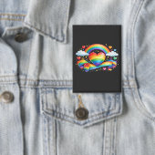Regenbogen-Stolz-Herz – Farbdesign der LGBTQ+-Lieb Button (Insitu)
