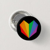 Regenbogen-Stolz-Herz-Knopf Button (Vorne & Hinten)