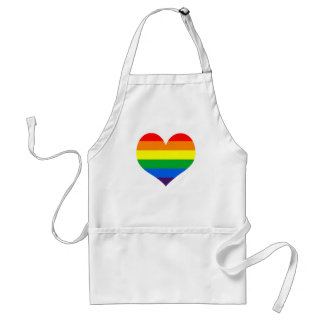 Regenbogen-Stolz-Herz Schürze