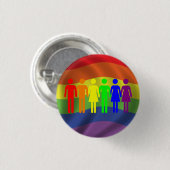 Regenbogen-Stolz-Knopf Button (Vorne & Hinten)