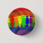 Regenbogen-Stolz-Knopf Button (Vorderseite)
