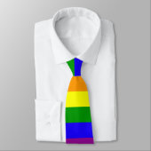 Regenbogen-Stolz-Krawatte - gestreift Krawatte (Gebunden)