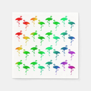 Regenbogen-Stolz LGBTQ Flamingos Muster Serviette