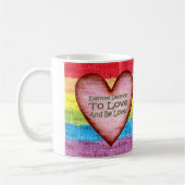 Regenbogen-Stolz-Liebe-Tasse Kaffeetasse (Links)