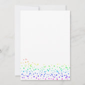 Regenbogen Stolz Monat Gay Parade Spaß Confetti mo Einladung (Rückseite)