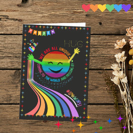 Regenbogen-Stolz-Parade Umarmen Grußkarte Karte