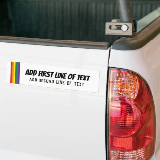 Regenbogen-Stolz Personalisierte 2-Zeilen-Textvorl Autoaufkleber