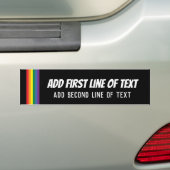 Regenbogen-Stolz Personalisierte 2-Zeilen-Textvorl Autoaufkleber (Auf Auto)