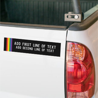 Regenbogen-Stolz Personalisierte 2-Zeilen-Textvorl Autoaufkleber