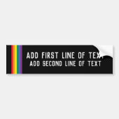 Regenbogen-Stolz Personalisierte 2-Zeilen-Textvorl Autoaufkleber (Vorne)