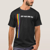 Regenbogen-Stolz Personalisierte Textvorlage T-Shirt (Vorderseite)
