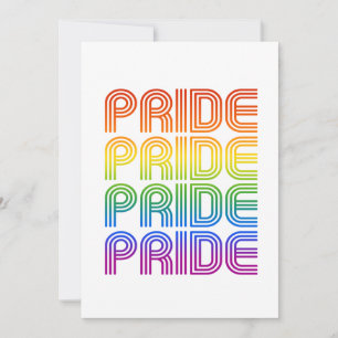 Regenbogen-Stolz Retro Feiertagskarte
