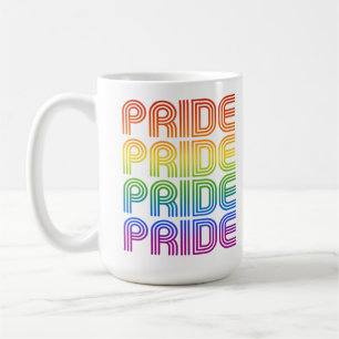 Regenbogen-Stolz Retro Kaffeetasse