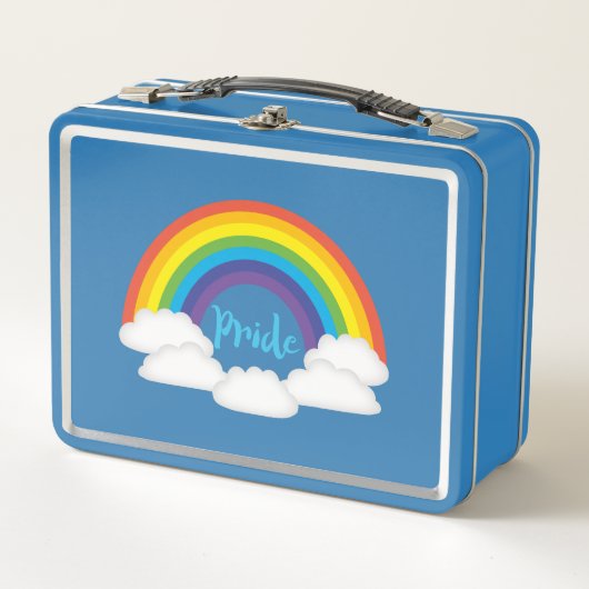 Regenbogen-Stolz-Retro NostalgieLunchbox Metall Brotdose (Vorderseite)