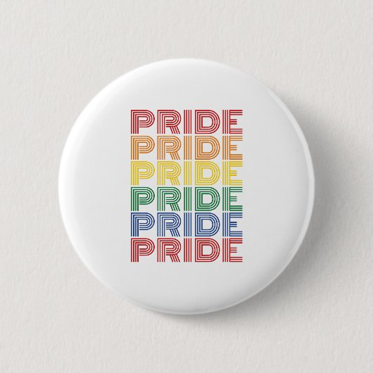 Regenbogen-Stolz Retro-Typografie Vektor-Design_1 Button (Vorderseite)