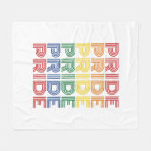 Regenbogen-Stolz Retro-Typografie Vektor-Design_1 Fleecedecke (Vorderseite (Horizontal))