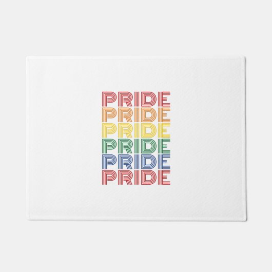 Regenbogen-Stolz Retro-Typografie Vektor-Design_1 Fußmatte (Vorderseite)