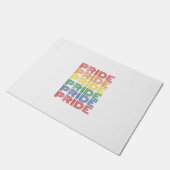 Regenbogen-Stolz Retro-Typografie Vektor-Design_1 Fußmatte (Schrägansicht)