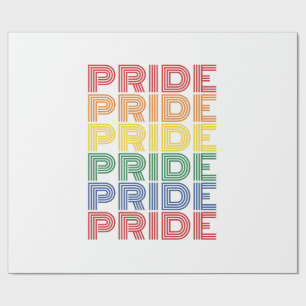 Regenbogen-Stolz Retro-Typografie-Vektor-Design_1 Geschenkpapier