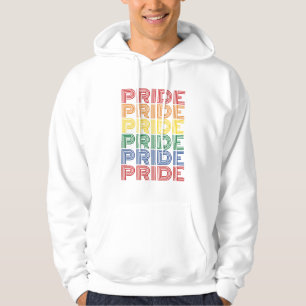 Regenbogen-Stolz Retro-Typografie-Vektor-Design_1 Hoodie