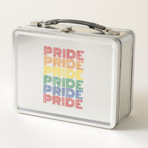 Regenbogen-Stolz Retro-Typografie-Vektor-Design_1 Metall Brotdose