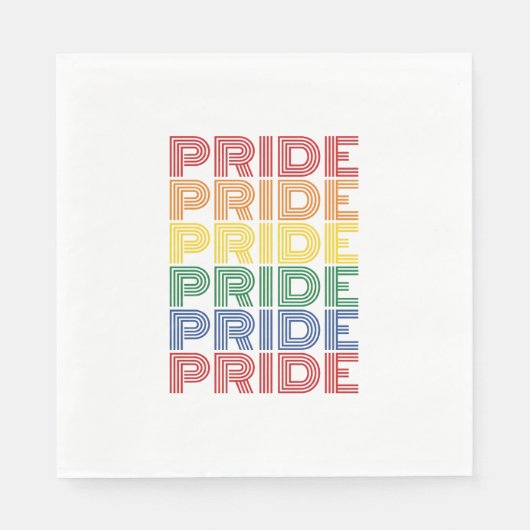Regenbogen-Stolz Retro-Typografie-Vektor-Design_1 Serviette (Vorderseite)