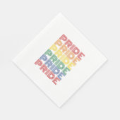Regenbogen-Stolz Retro-Typografie-Vektor-Design_1 Serviette (Ecke)