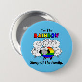 Regenbogen-Stolz-Schaf Button (Vorne & Hinten)