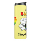 Regenbogen-Stolz-Schaf Thermosbecher (Nach links gedreht)