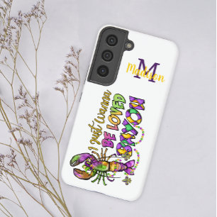 Regenbogen-Stolz-Streifen Farbiger Spaß Initialer Samsung Galaxy Hülle