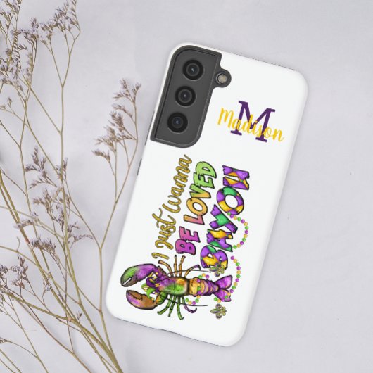 Regenbogen-Stolz-Streifen Farbiger Spaß Initialer Samsung Galaxy Hülle