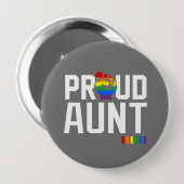 Regenbogen Stolz Tante Stolz Button (Vorne & Hinten)