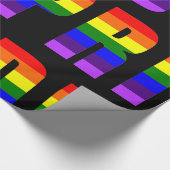 Regenbogen-Stolz-Text-Kunst auf kundenspezifischer Geschenkpapier (Ecke)