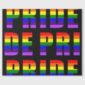 Regenbogen-Stolz-Text-Kunst auf kundenspezifischer Geschenkpapier (Flach)