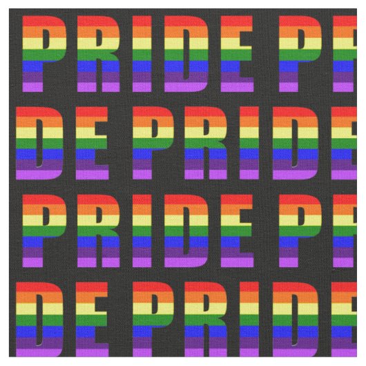 Regenbogen-Stolz-Text-Kunst auf kundenspezifischer Stoff (Nahaufnahme)
