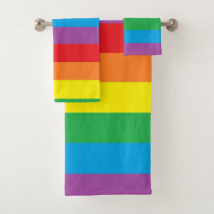 "Regenbogen-Stolz-" Tuch-Set Badhandtuch Set