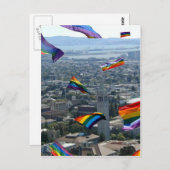 Regenbogen-Stolz über Berkeley Postkarte (Vorne/Hinten)