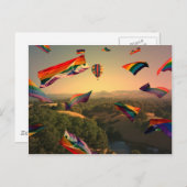 Regenbogen-Stolz über das Sonomatal Postkarte (Vorne/Hinten)