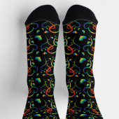 Regenbogen Stolz Verflochtene Herzen Socken (Oben)