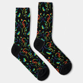 Regenbogen Stolz Verflochtene Herzen Socken (Rechts)