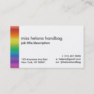 Regenbogen-Stolz-Visitenkarte-Entwurfs-Schablone Visitenkarte