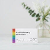 Regenbogen-Stolz-Visitenkarte-Entwurfs-Schablone Visitenkarte (Stehend Vorderseite)