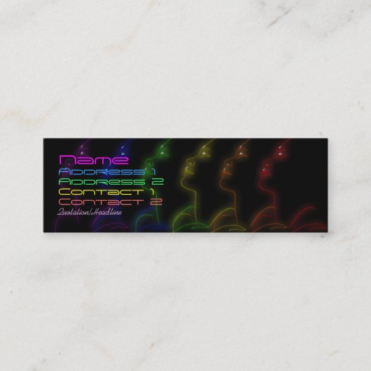 Regenbogen-Stolz-Visitenkarte-Schablone Mini Visitenkarte (Vorderseite)