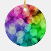 Regenbogen-Stolz-Weihnachtsbaum-Verzierung Keramik Ornament (Hinten)