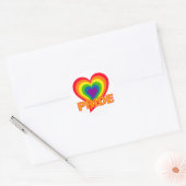 Regenbogen-Stolzaufkleber Runder Aufkleber (Umschlag)