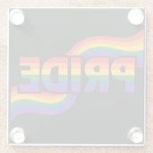 Regenbogen-Stolzfeier Glasuntersetzer (Rückseite)