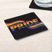 Regenbogen-Stolzfeier Rechteckiger Pappuntersetzer (angewinkelt)