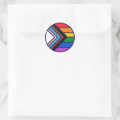 Regenbogen-Stolzflagge LGBTQ+ Runder Aufkleber (Tasche)
