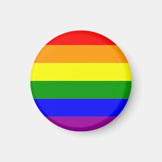 Regenbogen-Stolzflagge LGBTQIA+ Magnet (Vorne)